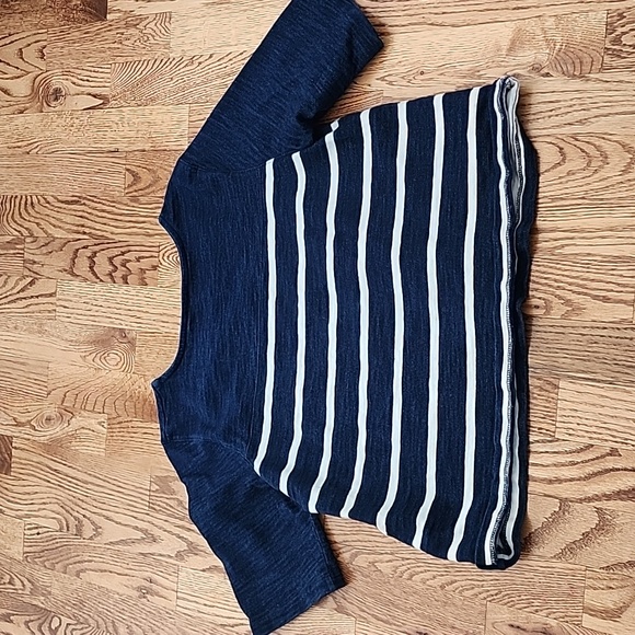 (S) Adriano Goldschmied Stripled Natical Cottagecore 100% Cotton Cropped - Picture 9 of 9